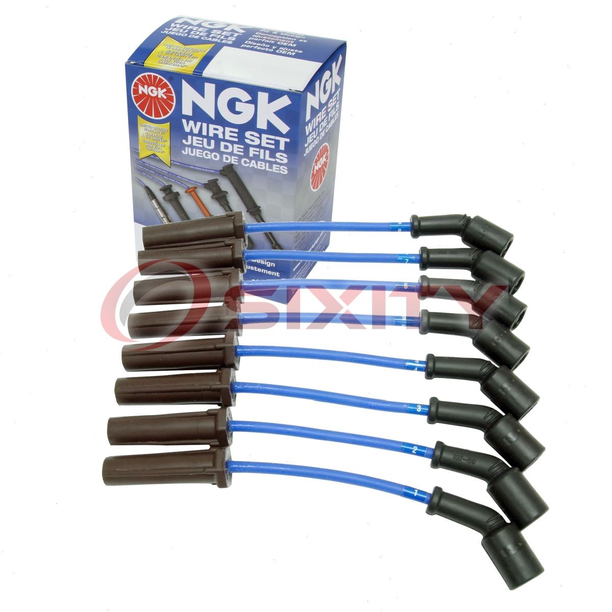 1 pc NGK Spark Plug Wire Set for 2003-2007 Hummer H2 6.0L V8 - Engine Kit jd