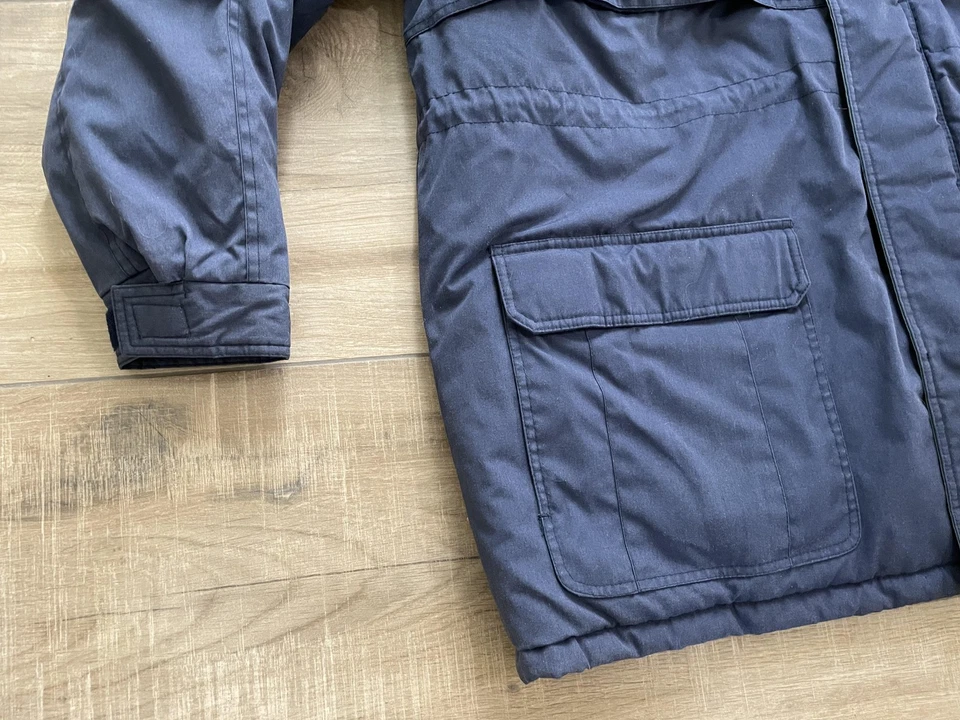 Fieldmaster Jacket Mens 3XL Blue Hooded Parka Quilted Lined Outdoors Pockets - Image 4 of 4