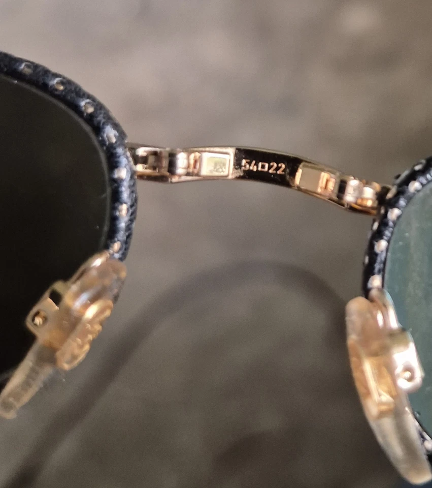 Giorgio Armani 624 786, Vintage 90s folding gold and tortoise oval sunglasses - Image 3 of 4