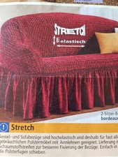 Sofabezug Hochelastische Stretchbezug für 3 Sitzer bordeauxrot