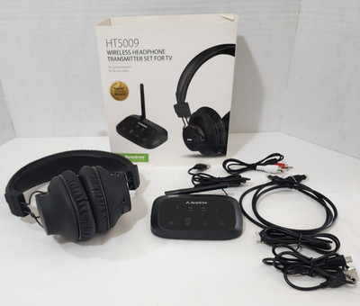 Avantree HT5009 Wireless Headphones for TV w/ Transmitter Set in Box