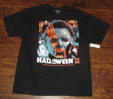 Halloween II T- Shirt Black Size XL Michael Myers Graphic Tee Universal City