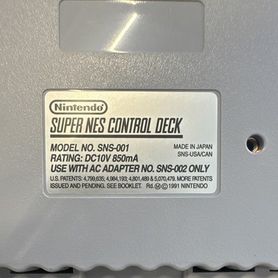 Super Nintendo NES Controller Deck Console With controller And Cords