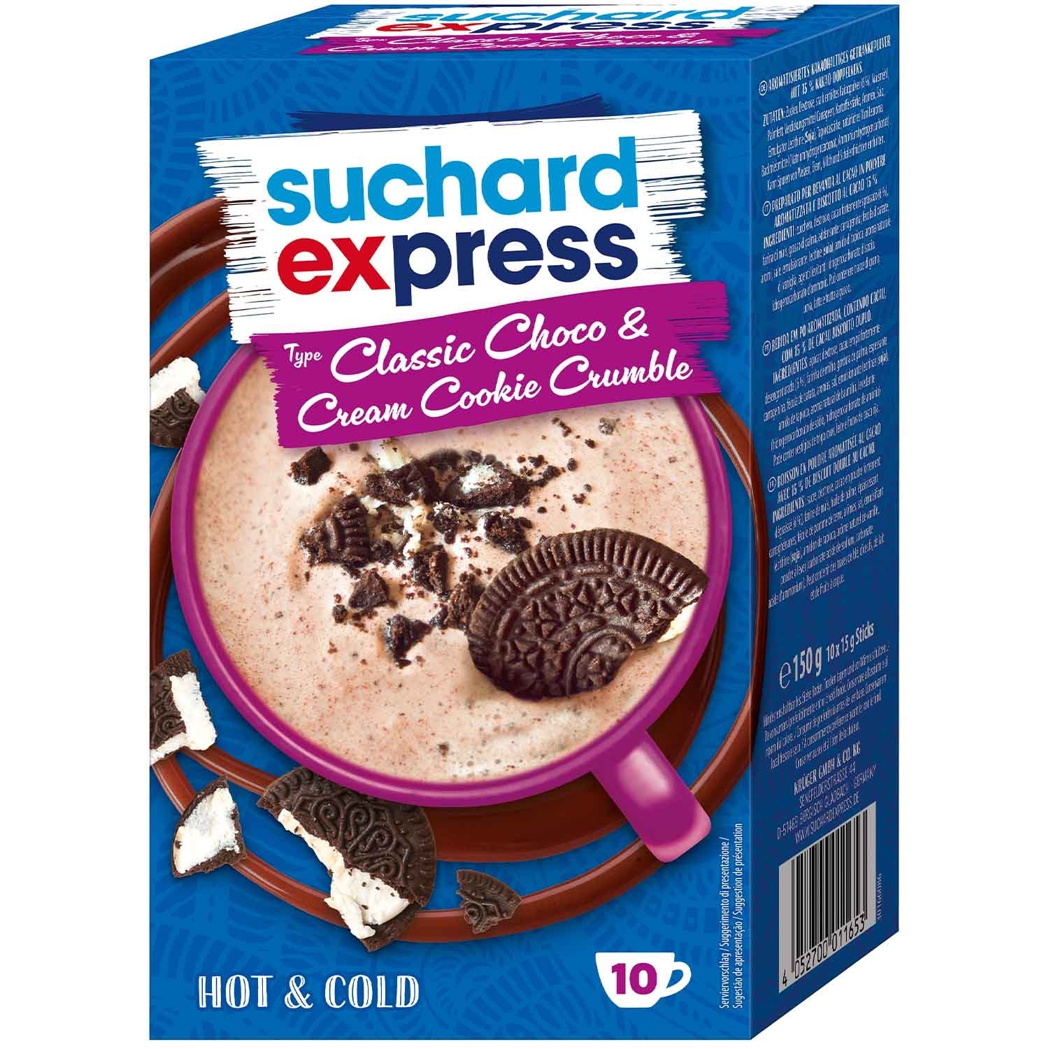 Suchard instant cocoa KAKAO Express CREAM COOKIE CRUMBLE- 1 box- FREE SHIP 3290₽
