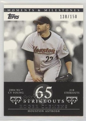 2007 Moments & Milestones Roger Clemens (2004 NL Cy Young 218 Strikeouts) 3c7