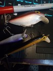 Lot 3 Vintage Storm Pre-Rapala Thin Fin Black Red GoldPurple White Shiner Minnow — photo 4