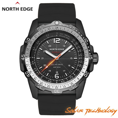 NORTH EVOQUE 2 Men Digital Watch Waterproof 50M Men'S Sport Wristwatches Solar P