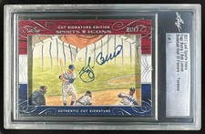 2017 Leaf Sports Icons Cut Signature Edition Yogi Berra Bob Lemon 1/1