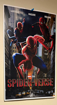 Marvel Studios Spider-Man Spider-Verse Vertical Paper Poster, Multicolor
