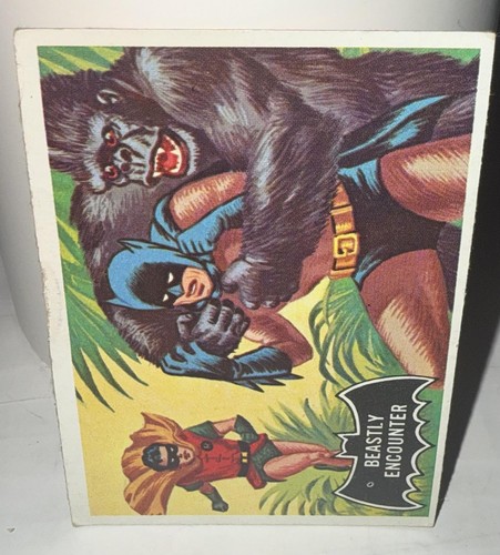 1966 Topps Batman Black Bat #50 Beastly Encounter — TAG (grade unconfirmed)