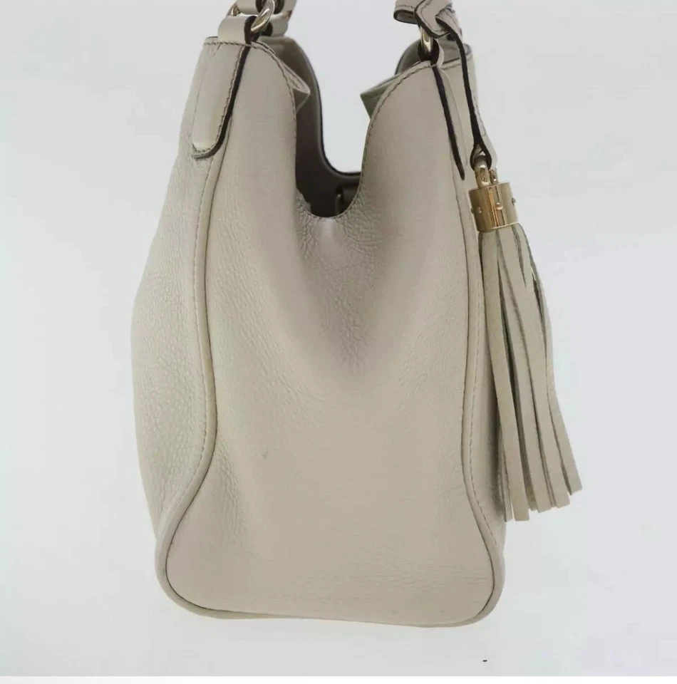 GUCCI Soho Bolso de Mano Cuero 2 Vías Oro Blanco 336751 Auténtico yk15719 De Colección Foto 2 de 4