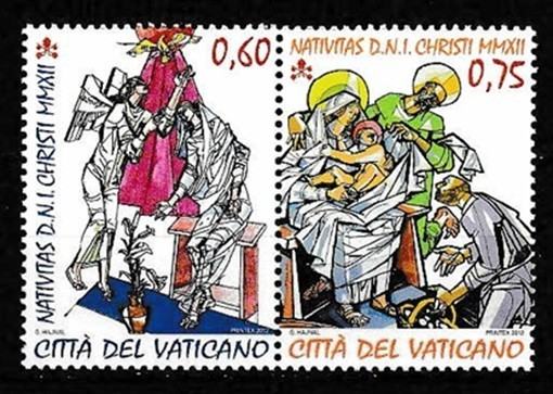 Vatican 2012 Christmas Pair SC# 1513-1514 MNH Mint/Never Hinged