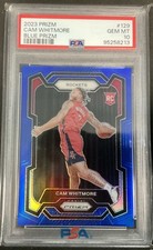 2023-24 Panini Prizm Cam Whitmore /199  Blue Prizm Rookie PSA 10  