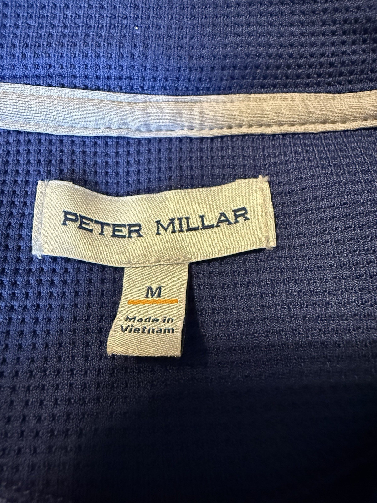 Peter Millar Grid Performance 1/2 Zip Hoodie Blue… - image 5