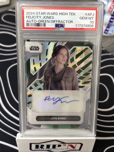 2024 Star Wars High Tek Felicity Jones Auto-Green Diffractor /10 #AFJ