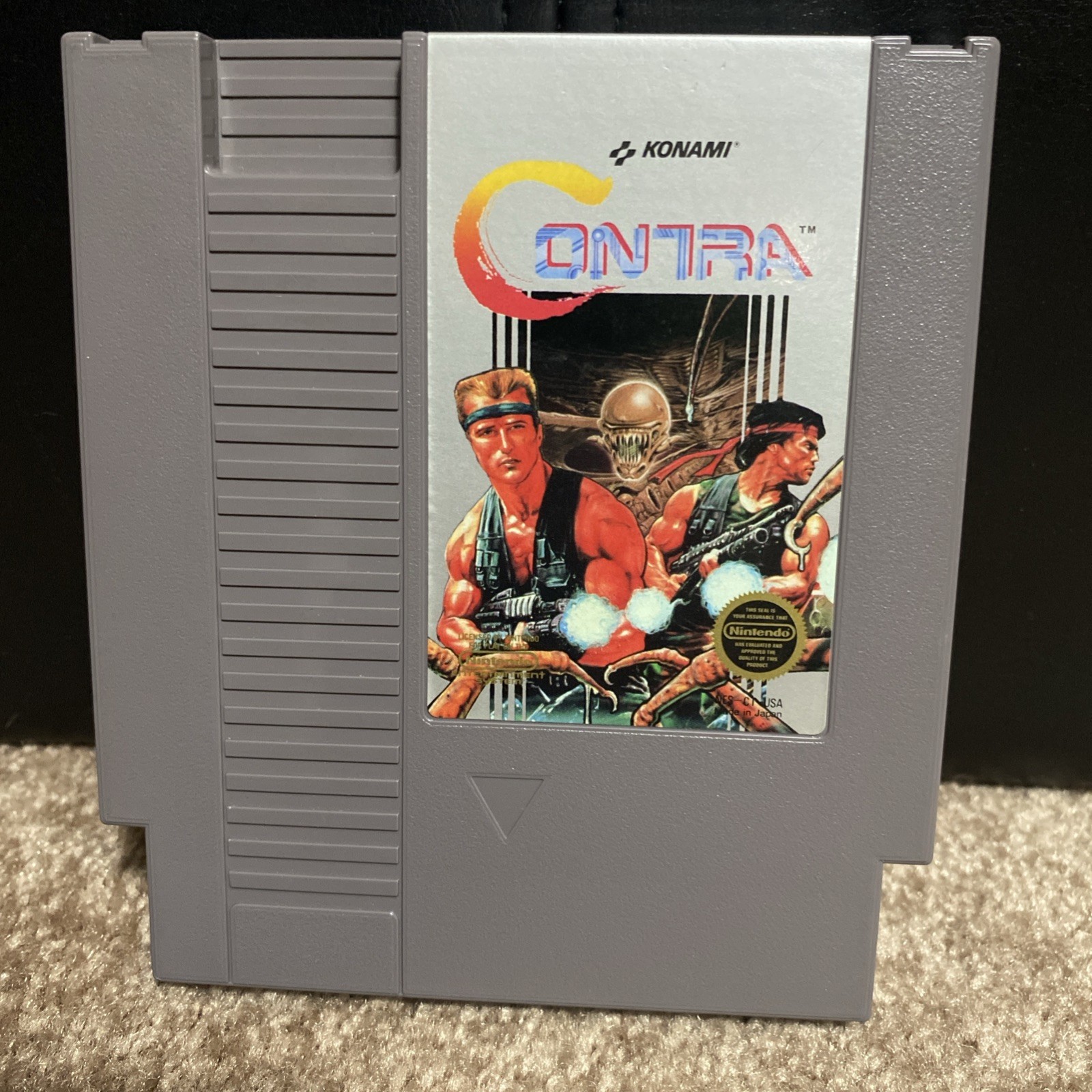 Contra Nintendo NES 1988 Authentic Cartridge Tested 03/26. Works Great. Clean .