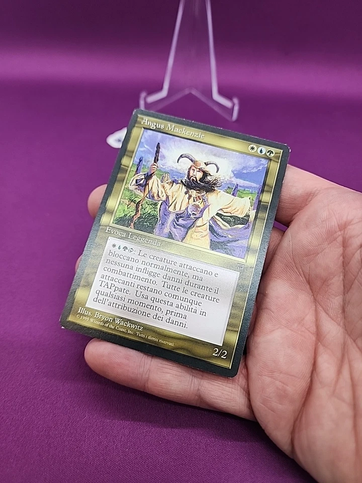 MTG Angus Mackenzie Misprint Miscut Back Alignment Italian Legends *CCGHouse* - Image 3 of 4