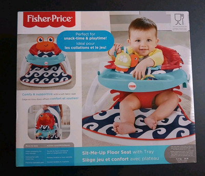 Fisher-Price Sit-Me-Up Floor Seat w/ Tray Crab Themed