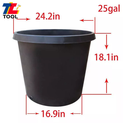 5 × 25 Gallon Black Plant Flower Nursery Pot Root Plastic Nutrition Premium