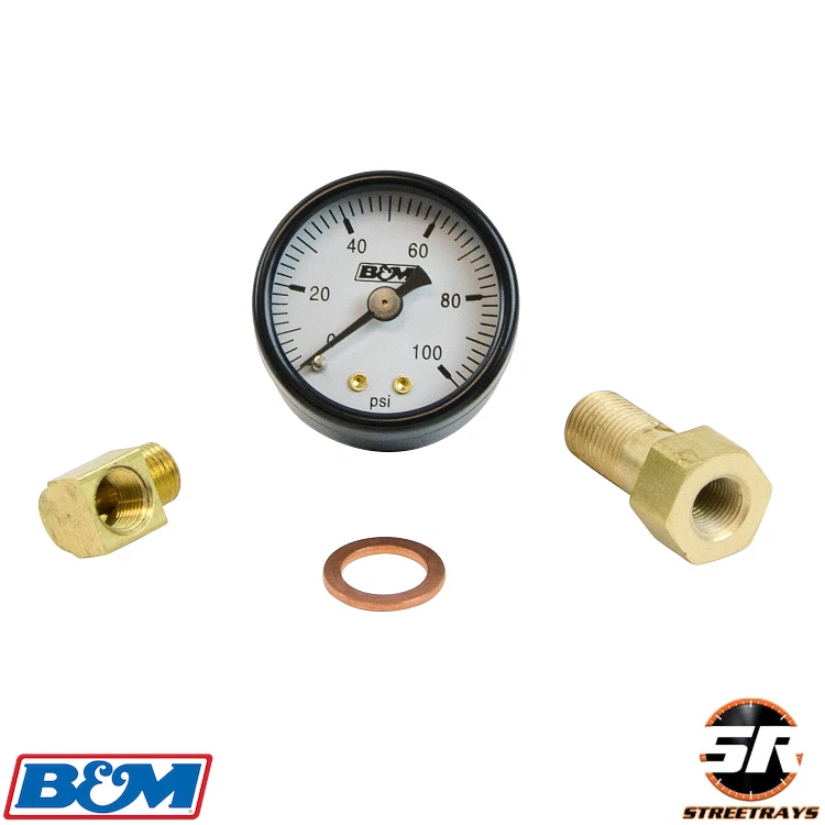 Manómetro de presión de combustible B&M 46054 para 89-00 Mitsubishi Eclipse y Eagle Talon Foto 2 de 2