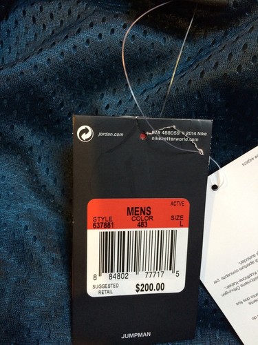 New Mens Large NIKE Wool Varsity Jordan Jumpman Hoodie Space Blue$200 637881-483 - Bild 5 von 6