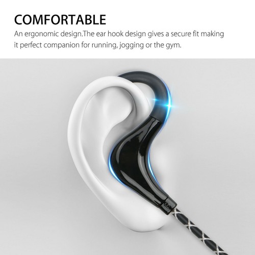 In-Ear Wired Sport Running Earphone Earbuds Over ear Hook Headphone 3.5mm N2R4 - Picture 4 of 12