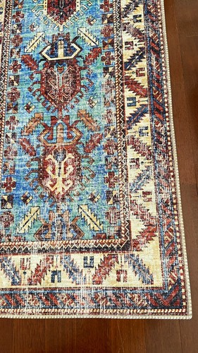 Printed Small Rug, 2.3x5 ft Washable Rug, Non-Slip Rug, Oriental Pattern Rug - Picture 10 of 10