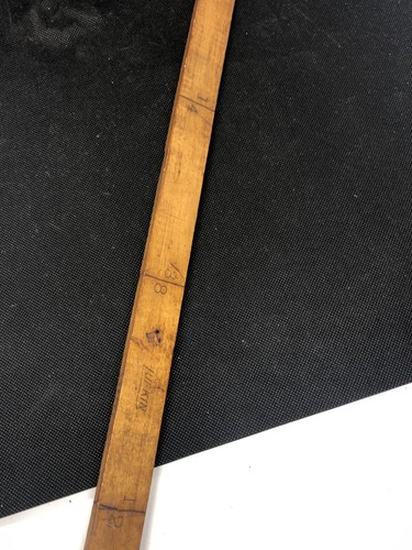 Vtg Lufkin No. 7122 Wooden Yard Stick Metal Ends Imperial Inches Yard Fractions - Picture 5 of 12
