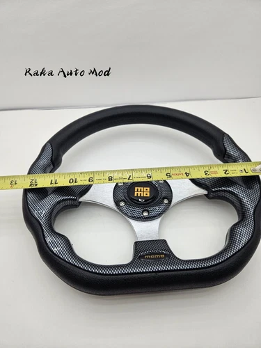 MOMO Eagle Street Sport Steering Wheel 320mm 12.5in Carbon Fiber Look - Picture 7 of 9