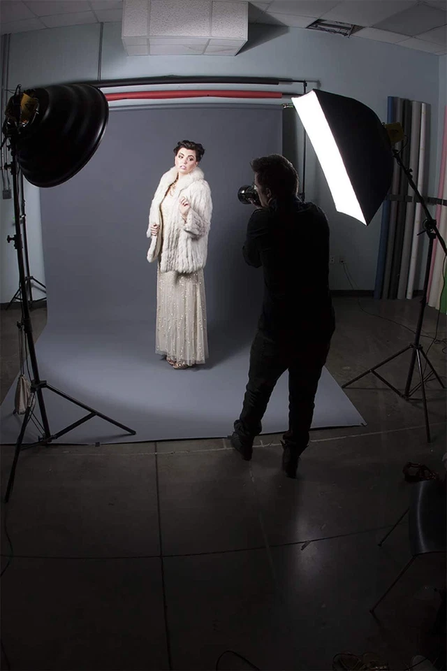 Foto de vinil Savage cinza fundo cinza estúdio material de fotografia - Imagem 2 de 4