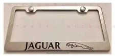 Jaguar Stainless Steel Chrome Finished License Plate Frame Rust Free