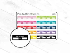 2270~~Fasting Trackers Planner Stickers.