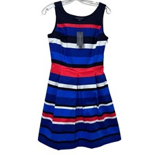 Tommy Hilfiger NEW Sleeveless A-Line Dress Colorblock Striped Women 4 NWT