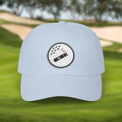 Golf Ball Cigar Smoking Embroidered Hat Golfing Sun Cap Cigars Cigar Style Co.