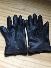VTG Grandoe Premium Dark Brown Women's Genuine Leather Wool Lined Gloves Size XS