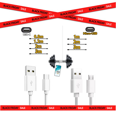 USB-C oder Micro-USB SCHNELL Ladekabel für Samsung Galaxy S21 S22 S23 S24+ Ultra