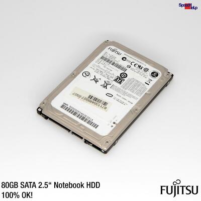 FUJITSU MHW2080BH 80GB 6.35CM 2.5'' SATA NOTEBOOK LAPTOP HDD FESTPLATTE HARD DISK