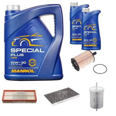 FEBI BILSTEIN Inspektionspaket 7L MANNOL Special Plus 10W-30 für VW Golf IV 1J1