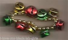 Christmas BRACELET 020 Colored Jingle Bells Beaded Stretch Bracelet No Clasp