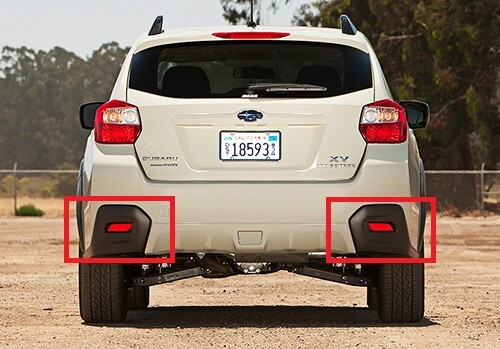 2x SMOKE LENS LED REAR BUMPER REFLECTOR BRAKE LIGHTS FOR 2013-2015 SUBARU XV CROSSTREK