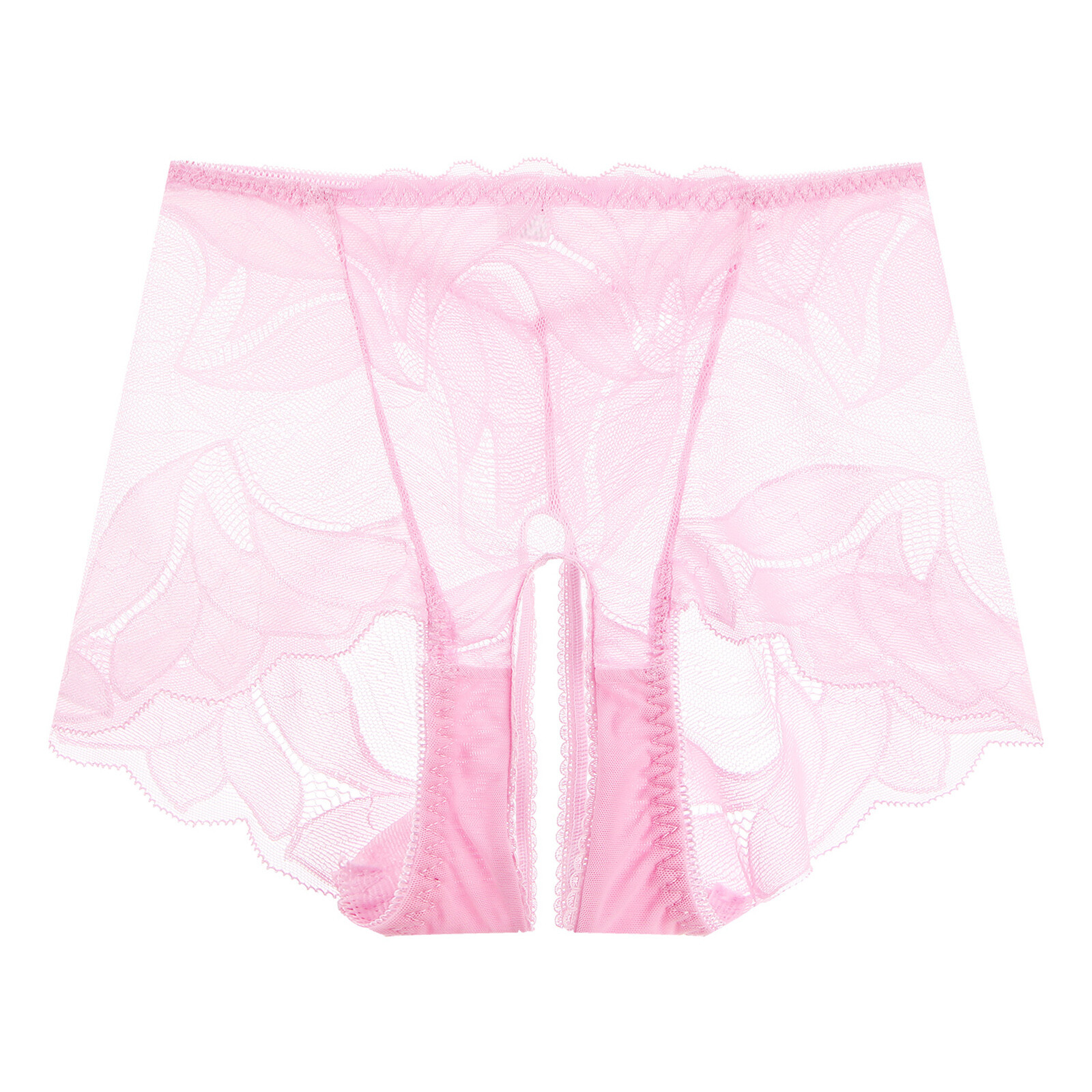 Women's See Through Floral Lace Briefs Panties Open Crotch Boyshorts