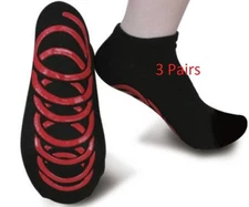nama stayfit Antibacterial Non Slip Yoga Grip Socks For Adults (3 Pairs)