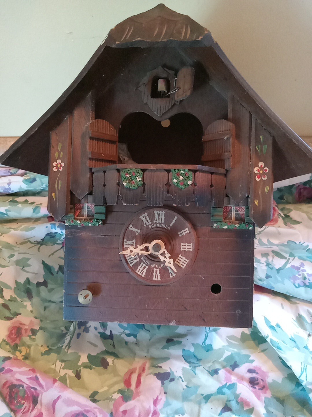 Vintage German Romance 6307 Edelweiss Cuckoo Clock Swiss Made By Reuge