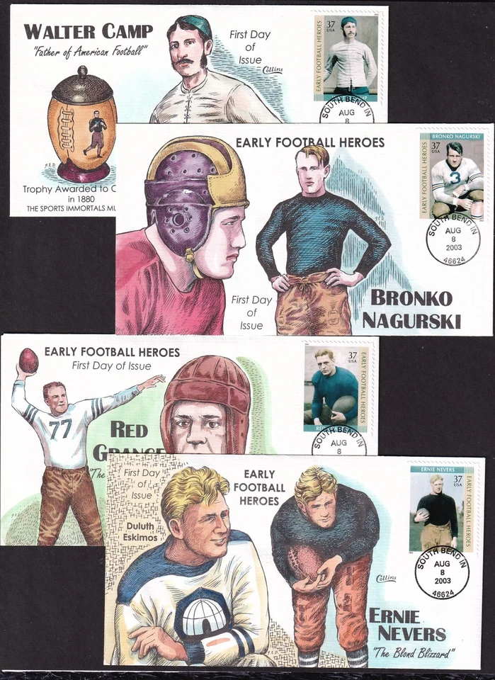 2003 Football Heroes Sc 3808 - 3811 set of 4 FDCs with Collins cachets - Image 2 of 2
