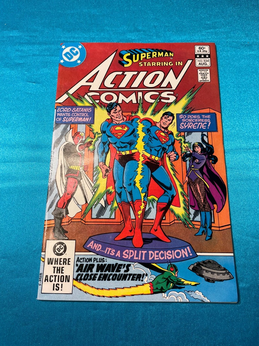 ACTION COMICS # 534 AUG. 1982, SUPERMAN! AIR WAVE! FINE MINUS