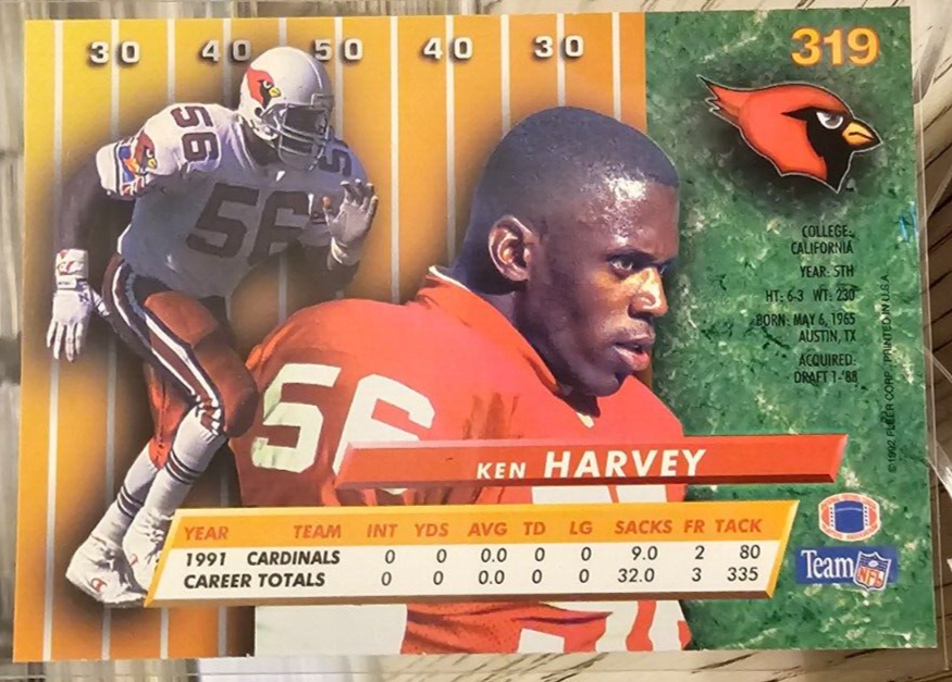 1992 Fleer Ultra Ken Harvey #319 Cardinals | eBay