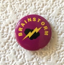 Vintage Pinback BRAINSTORM Button 🧠 ⚡️ Small 1” Pin