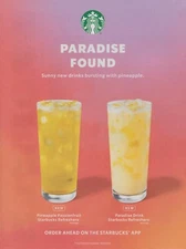 2022 Starbucks Corporation -"Paradise Found" - Pineapple Drinks - Print Ad Photo
