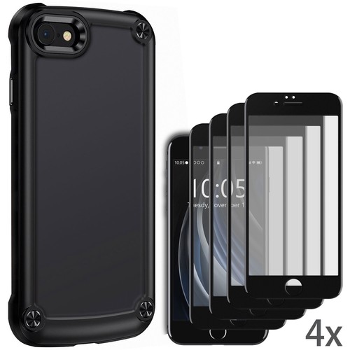Rubber Case Soft Bumper Cover Tempered Glass For Apple iPhone SE 2022/SE 2020 - Picture 20 of 41