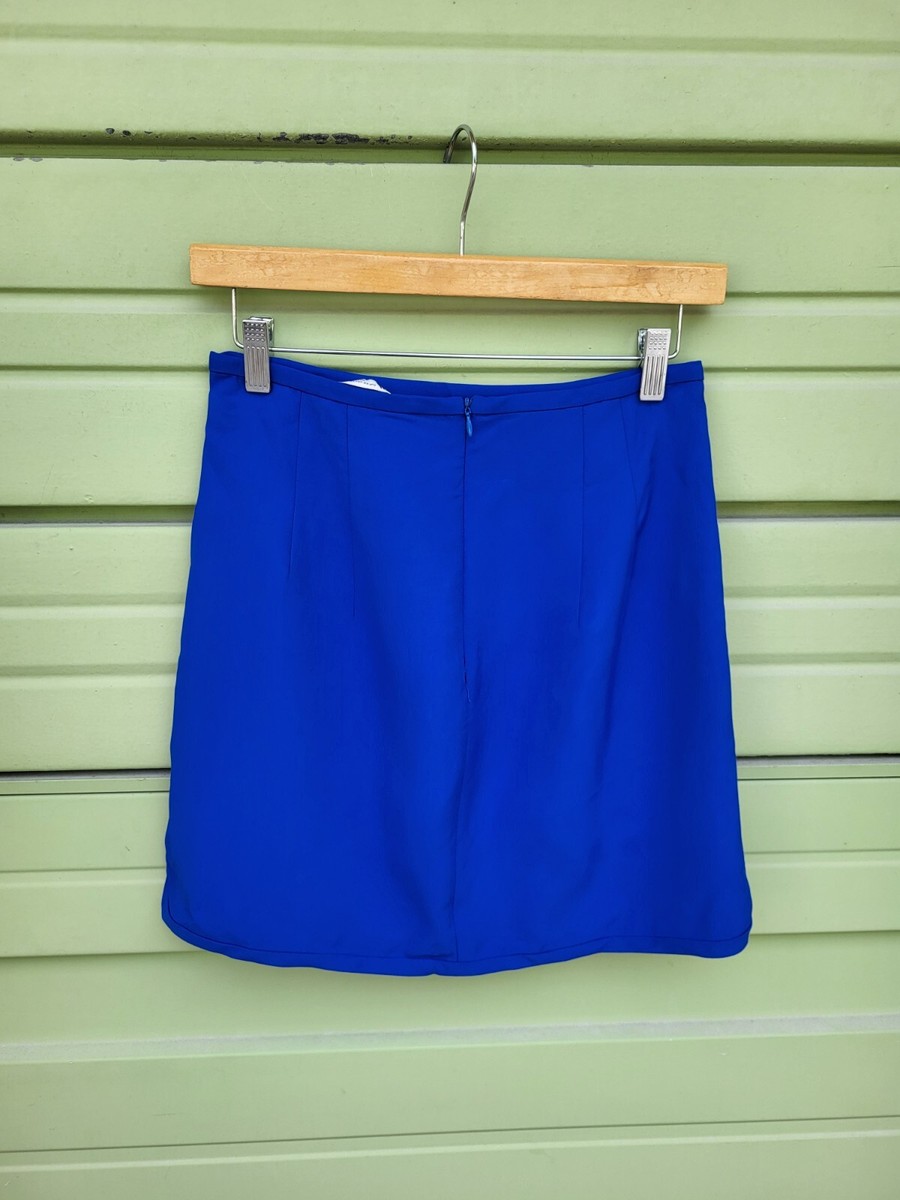ZARA WOMEN BLUE SKIRT MINI SATIN EFFECT SIZE XS #B1903 | eBay
